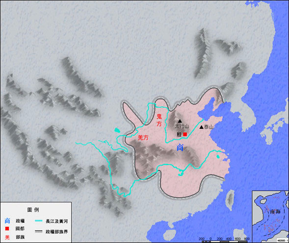 商朝的疆域版图范围